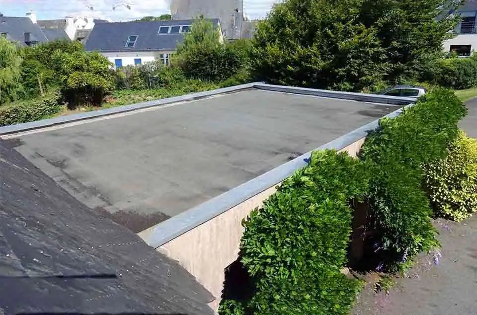 desain atap datardak beton rumah 2 lantai